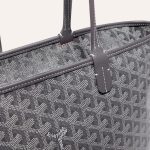 Goyard Goyardine Artois Tote PM Grey Canvas & Chevroches Calfskin Palladium Hardware - Image 3